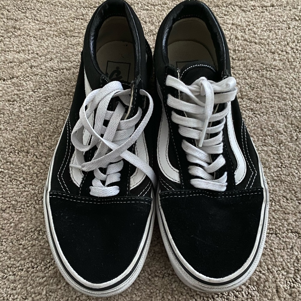 Black and white ankle vans